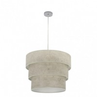 Distribuidor - Lâmpadas Diversas | Colgantes Moderno | COLGANTE TRIPLE SMILE 3XE27 CROMO/CEMENTO GRIS REGX50X50 CM Ref: 175395028